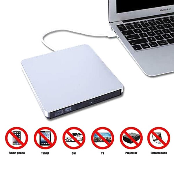 Unidade de dvd externa, usb 3.0 drive portátil de cd dvd rw para laptop pc du55