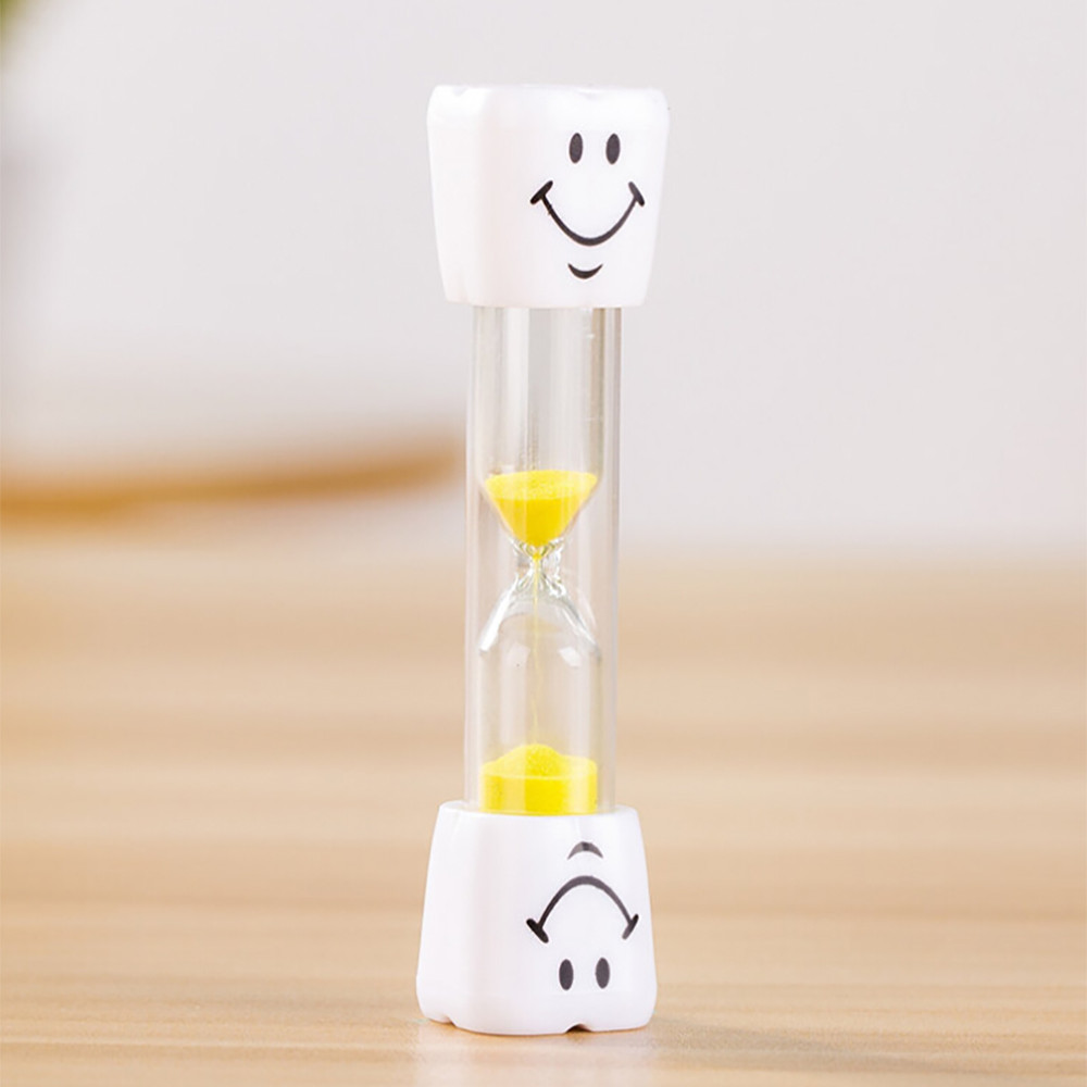 Reloj de arena con cepillo de dientes para niños, reloj temporizador con cara sonriente, reloj de arena, D1,