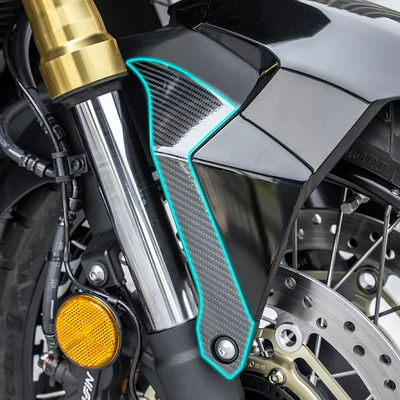 Autocollant en carbone pour moto et Scooter X ADV 750 Xadv 750, autocollant de protection pour tampon de réservoir de moto –: Rouge