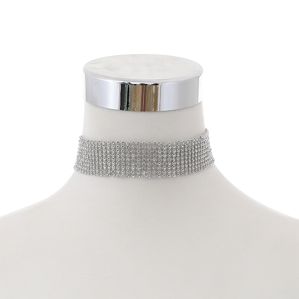 Rhinestone Choker Ketting Vrouwen Crystal Choker Verklaring chocker kraag mode sieraden