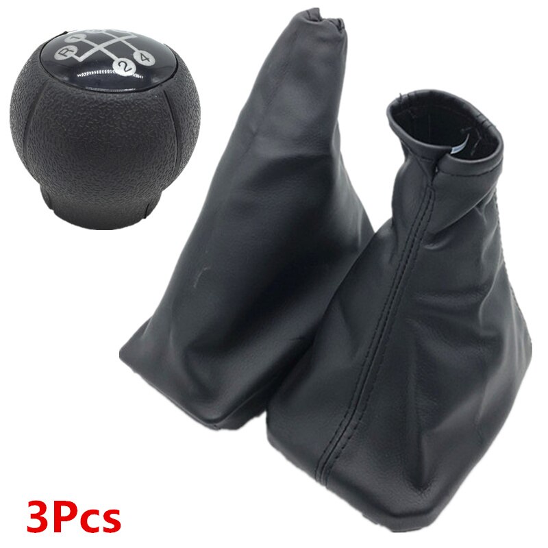 Voor Opel Corsa C (01-06) Tigra B (04-12) combo C (01-11) Handleiding 5 Speed Pookknop Leather Gaiter Boot Cover Handrem Case: Combo 3Pcs