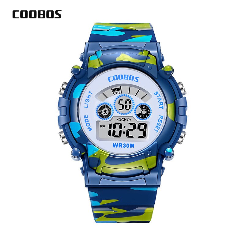 Digitale Horloge Voor Kind Meisjes Jongens Multifunctionele Camouflage Sport Horloge Kalender Alarm Horloges Voor Kid Jam Tangan Anak