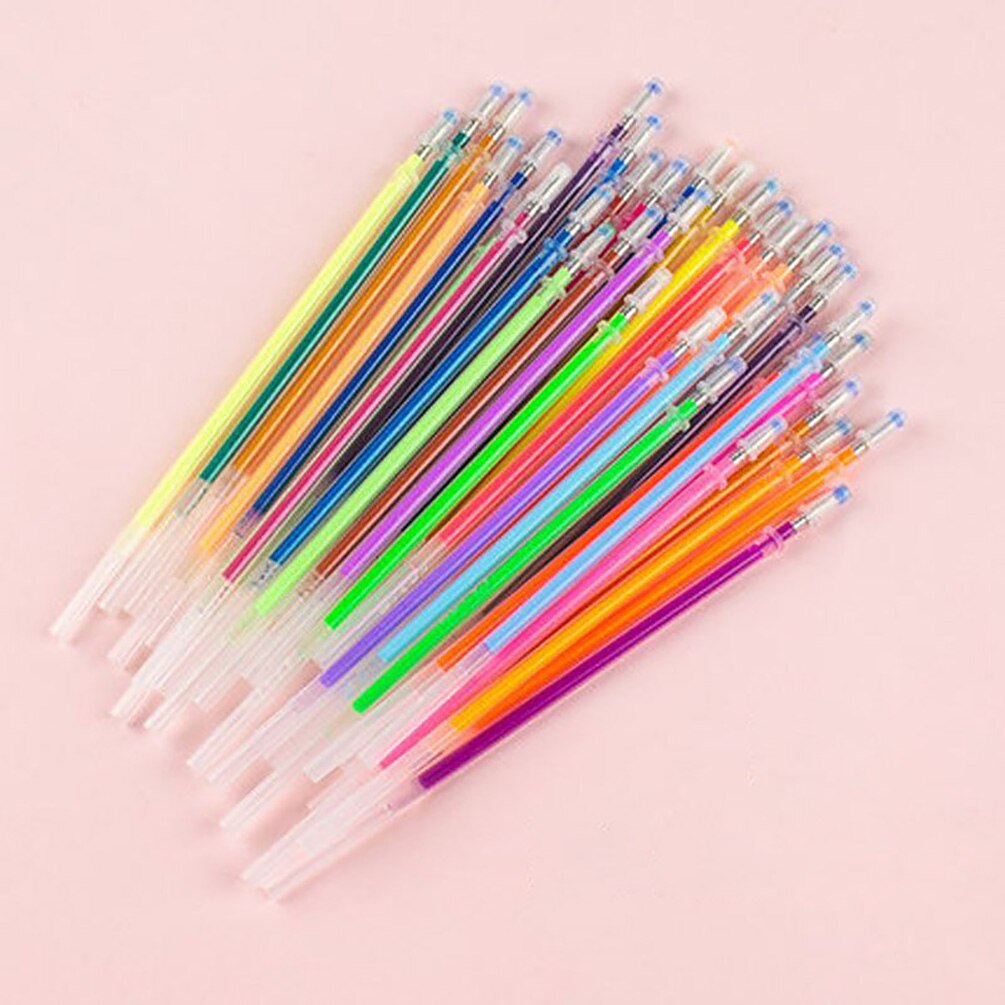 Multicolour Ballpoint Gel Pen Highlighters Refills Gel Pen Full Shinning Refill Painting Pen Drawing Color Pen: 36 colors 