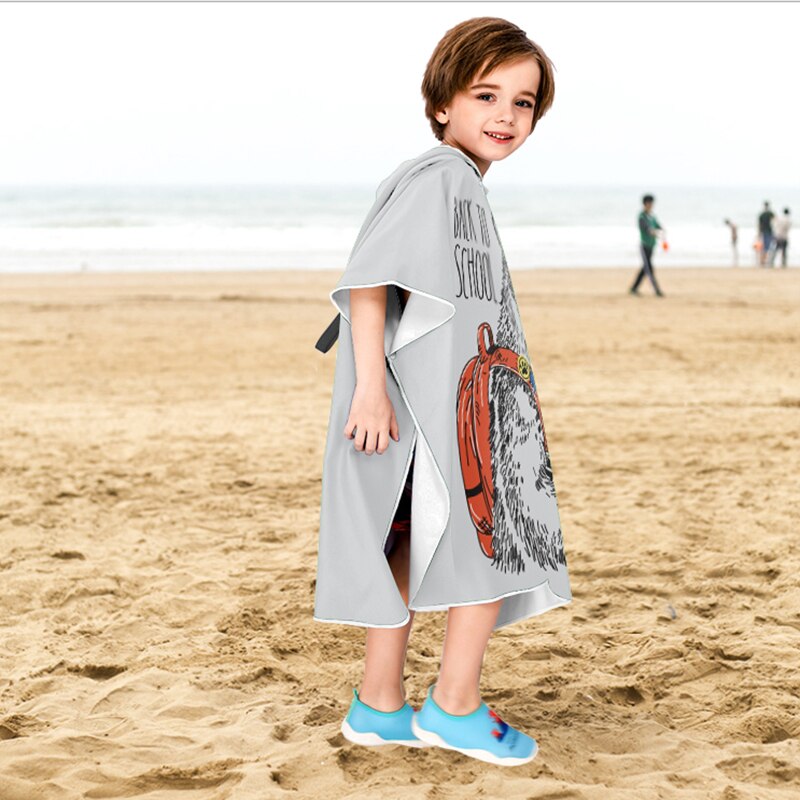 freundlicher Poncho Dinosaurier Bademantel Mit Kapuze freundlicher Bademäntel Mikrofaser Schlecht Kleid Tiere Für Jungen Mädchen Kleinkind Strand Schwimmen Handtücher