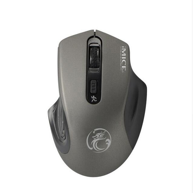 Imice usb draadloze muis 2.4 ghz ergonomische muis voor laptop pc muis 2000 dpi verstelbare usb 3.0 ontvanger optische computermuis: Grijs
