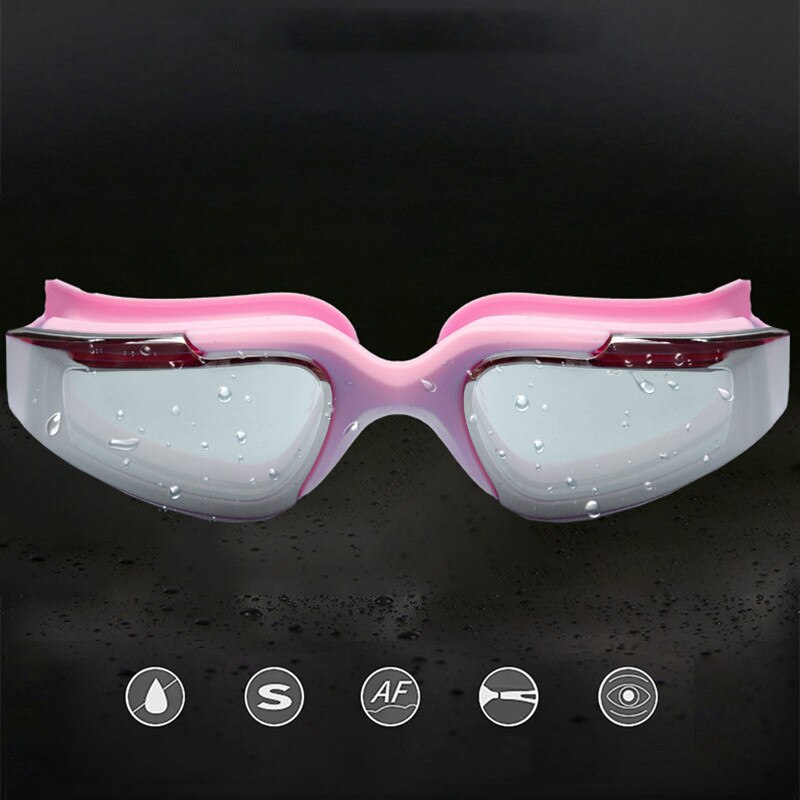 Galvaniseren Uv Anti-Fog Badpak Bril Zwemmen Duiken Verstelbare Zwembril Dames Mannen Zwemmen Goggle Ear Plug