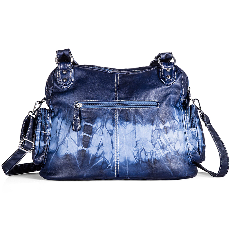 Zacht Glad Ruim Hobo Womens Handtassen Dames Portemonnees Satchel Schoudertassen Tote Gewassen Lederen Tas voor Dames