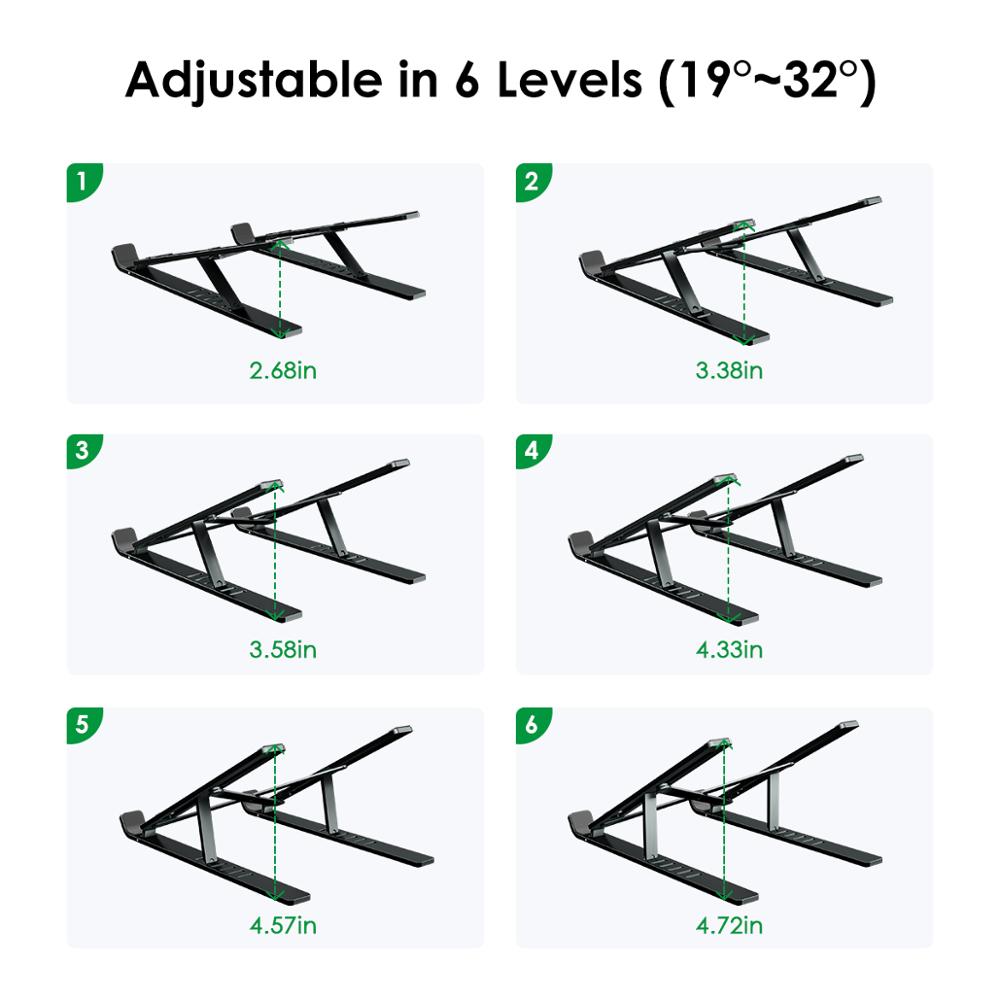 LINGCHEN, soporte para portátil para MacBook Pro Air Notebook, soporte plegable de aleación de aluminio para portátil, soporte para portátil, soporte para Notebook