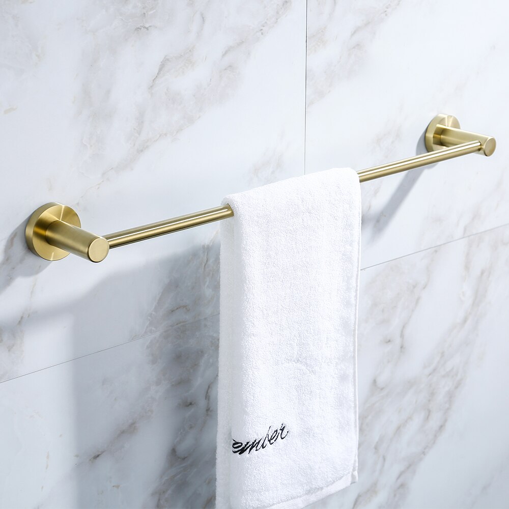 Złoto szczotkowane akcesoria łazienkowe zestaw uchwytów wieszak na ręczniki wieszak na papier toaletowy wieszak na ręczniki wieszak ścienny ze stali nierdzewnej.: pojedynczy rob