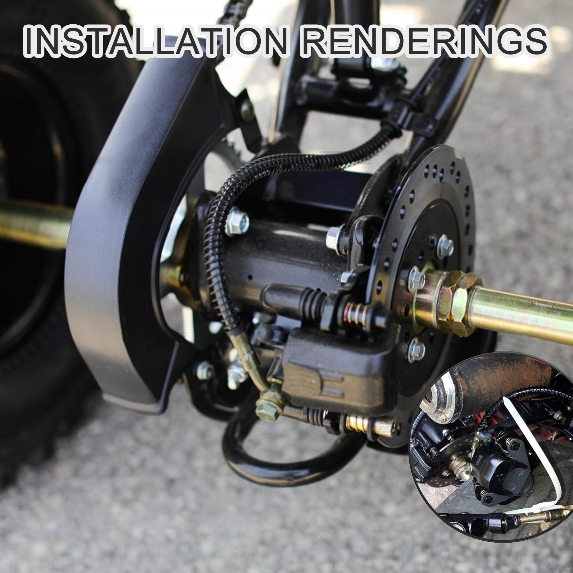 GOOFIT Motorrad-Scheibenbremsbelag für 50 cc, 70 cc, 90 cc, 110 cc, 125 cc, 150 cc, 200 cc, 250 cc, ATV, Schmutz Grube Fahrrad Trübsal blasen Roller