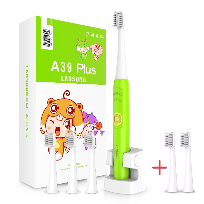 LANSUNG Child Eectric Toothbrush With 8 Heads Soni... – Grandado