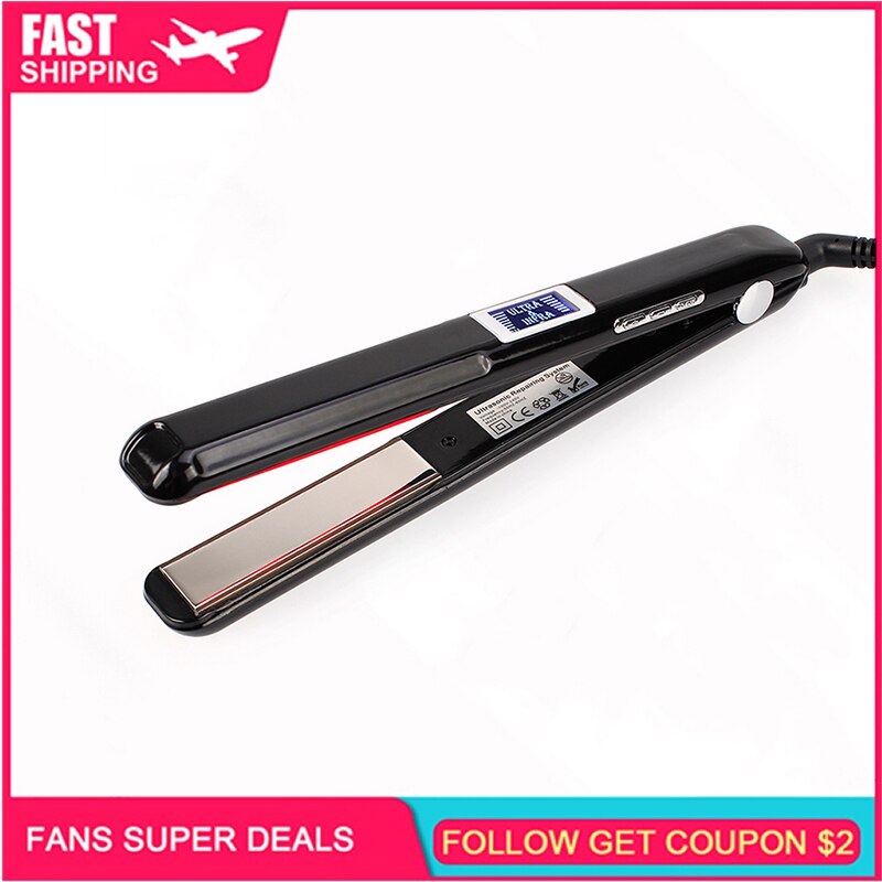 Piastra per capelli professionale a infrarossi 2 in 1 e bigodino 1.25 pollici tormalina ceramica titanio ioni negativi ferro galleggiante 3D