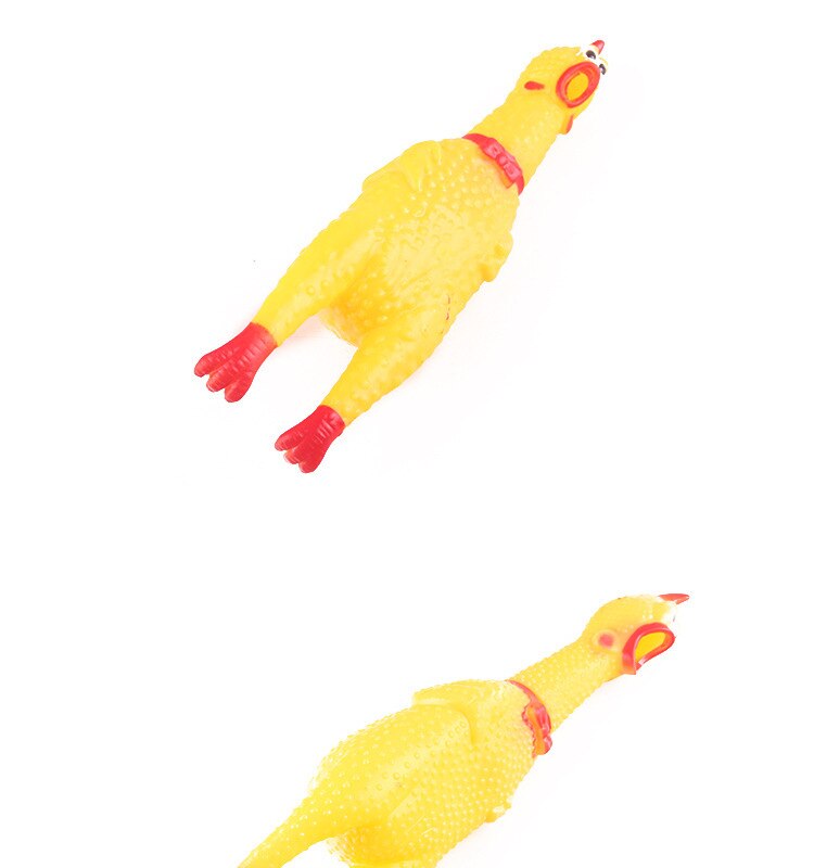 Screaming Yellow Rubber Chicken Funny Pet Toys Dogs Molar Chew Toys Yellow Rubber Chicken Screaming Shrilling Chicken Pet