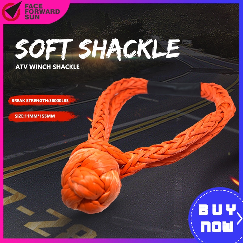 7/16" Soft Shackle,11mm*155mm UHMWPE Shackle,ATV Winch Shackle,Synthetic Shackle for Offroad,truck,sailboat
