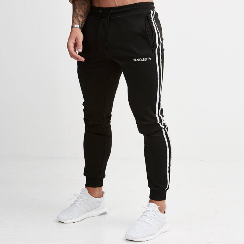 Heren Sport Broek Lange Broek Fitness Workout Joggers Gym Joggingbroek: Black / XL