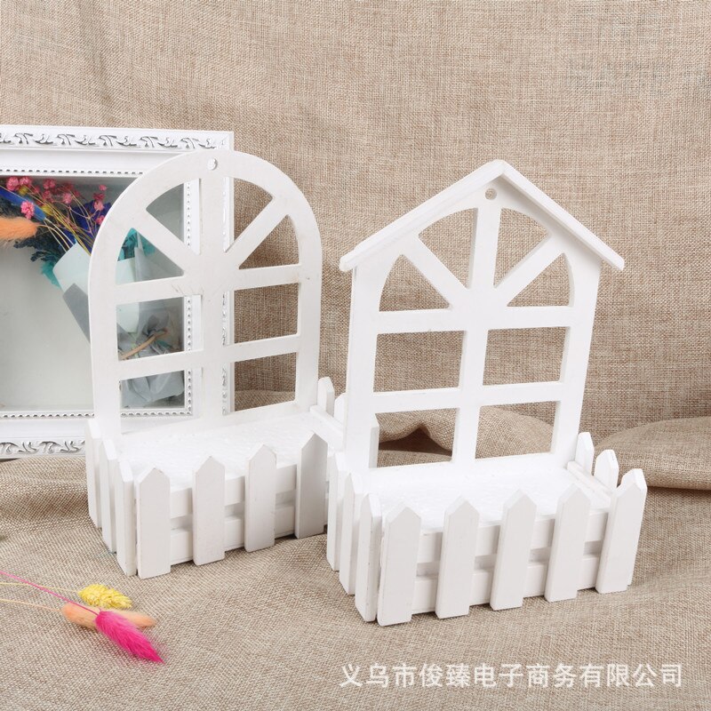 vertical garden hanging planter flower pot geometric terrarium Wooden small fences pots flower pot