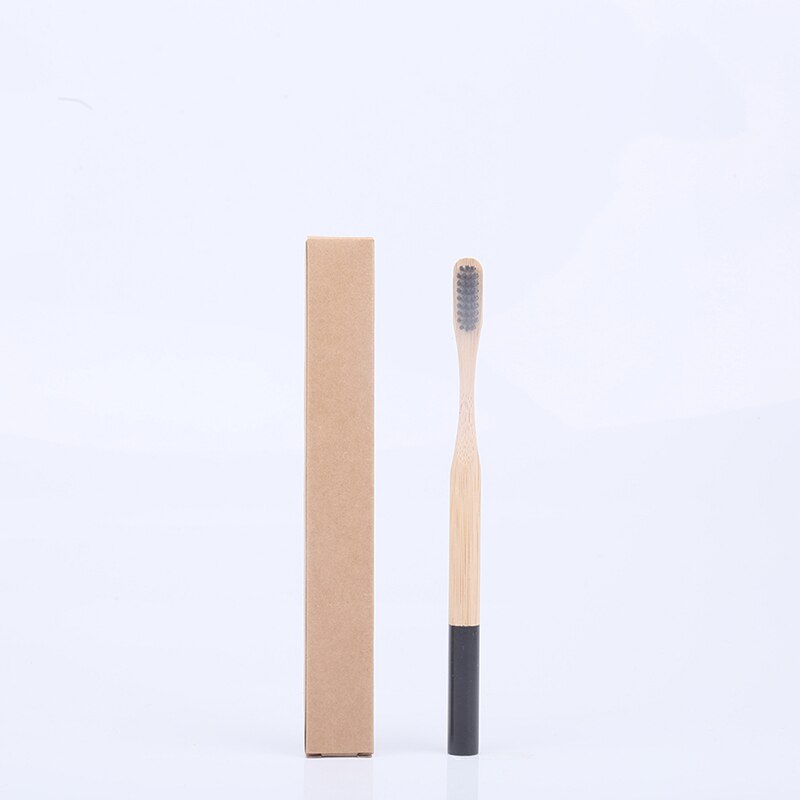 1Pcs Regenboog Bamboe Tandenborstel Milieuvriendelijke Koolstofarme Reizen Ronde Handvat Zachte Haren Voor Volwassen Houten Tandenborstel 17 Kleuren: 85