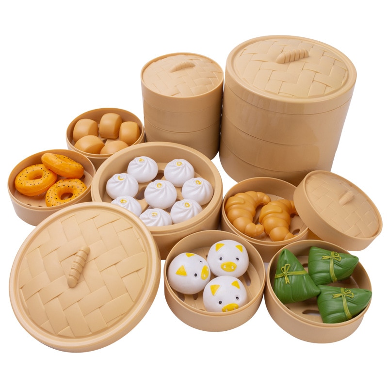 13 teile/satz Simulation Gefälschte Lebensmittel Küche Spielzeug einstellen Miniatur Geschirr Frühstück Chinesischen Lebensmittel Täuschen Spiel Spielzeug