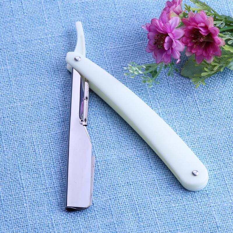 Manual Shaver Straight Edge Stainless Steel Sharp Razor Folding Shaving Shave Beard Cutter Holder