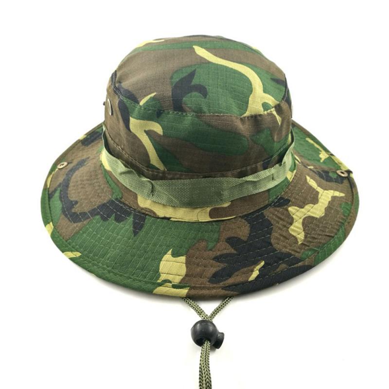 Outdoor Camouflage Emmer Hoeden Jungle Camo Visser Hoed Met Brede Rand Zon Vissen Emmer Hoed Camping Caps Katoen Caps: 3