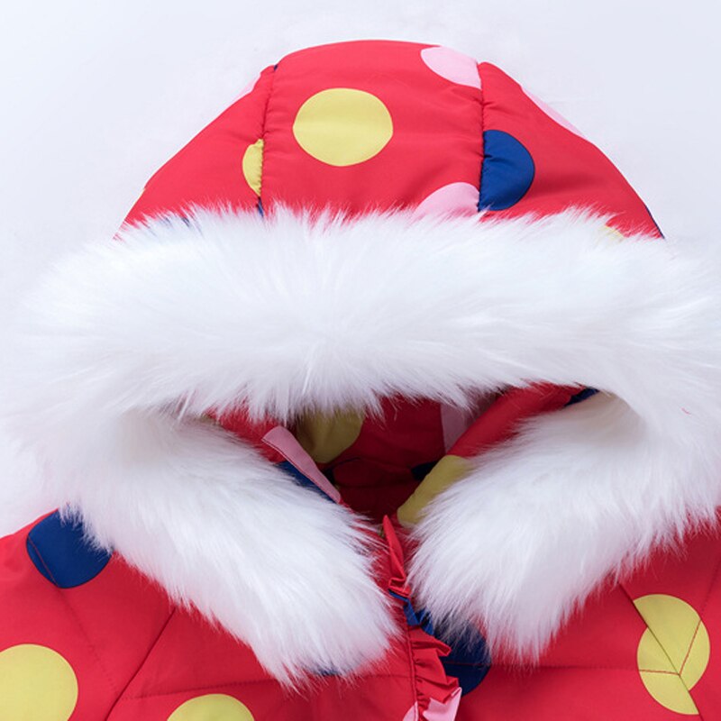 Iyeal vinter #39 set bebis flickor varma ankdun snödräkt småbarn puffer huva jacka + haklappsbyxor 2 delar set
