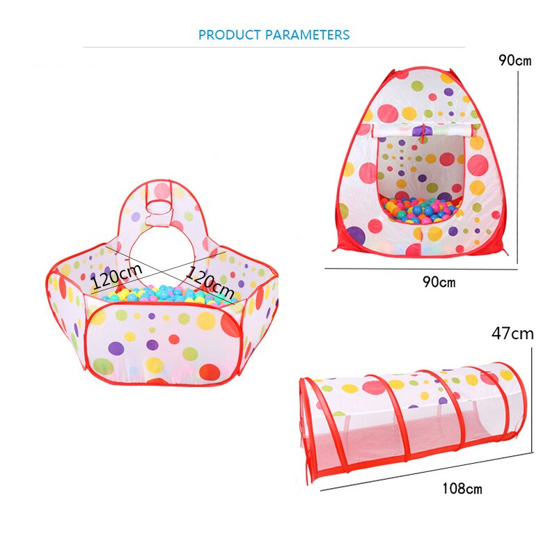 Folding Baby Toys Ball Pool Portable Baby Tent House Crawling Tunnel Ocean Indoor Outdoor Games Kids Tent Playing House