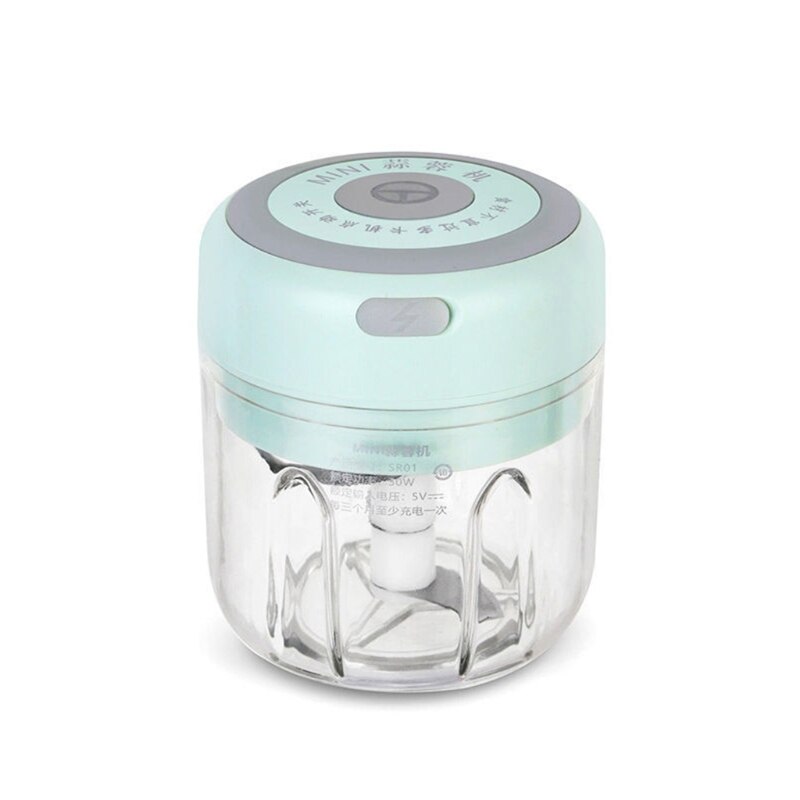 Electric Mini Garlic Press Mincer Food Chopper Processor for Pepper Vegetable Nuts Crushed Ginger Baby Food Maker: GN  250ML