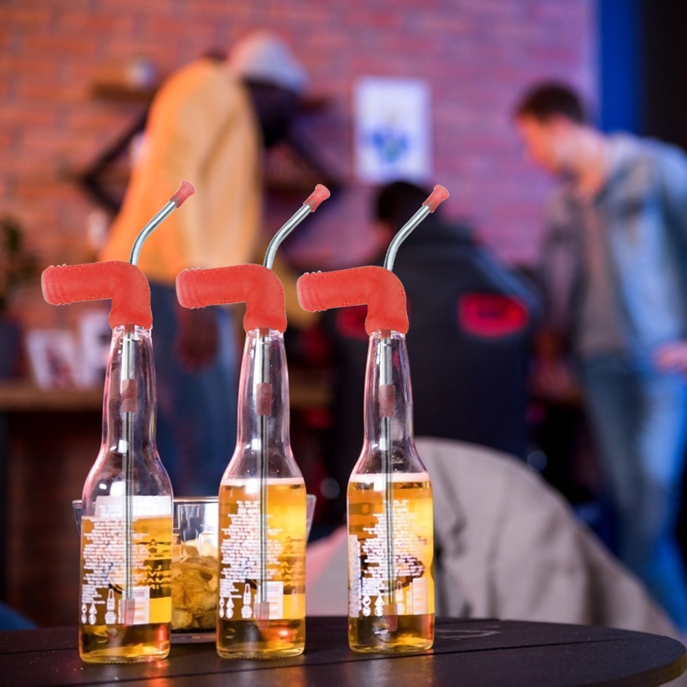 Bier Snorkel Dubbele Bier Snorkel Stro Voor Festivals Party Bar Drinken Gereedschap Wijn Dispenser Trechter Slammer Snorkel