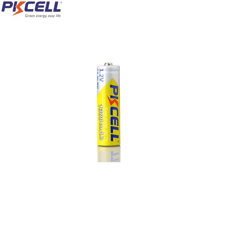 10Pcs PKCELL 1300mAh AA Batteries 1.2V NIMH 2A Ni-MH AA Rechargeable Battery Batteries Bateria Baterias for flashlight