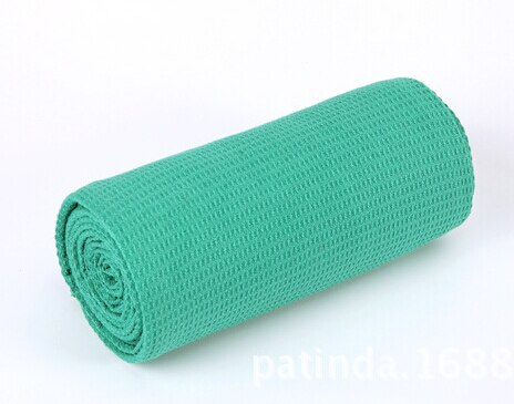 Goedkope wafelpatroon yoga handdoek fitness bikram yoga mat antislip deken oefen pilates mat outdoor yoga mat handdoek: Lichtgroen