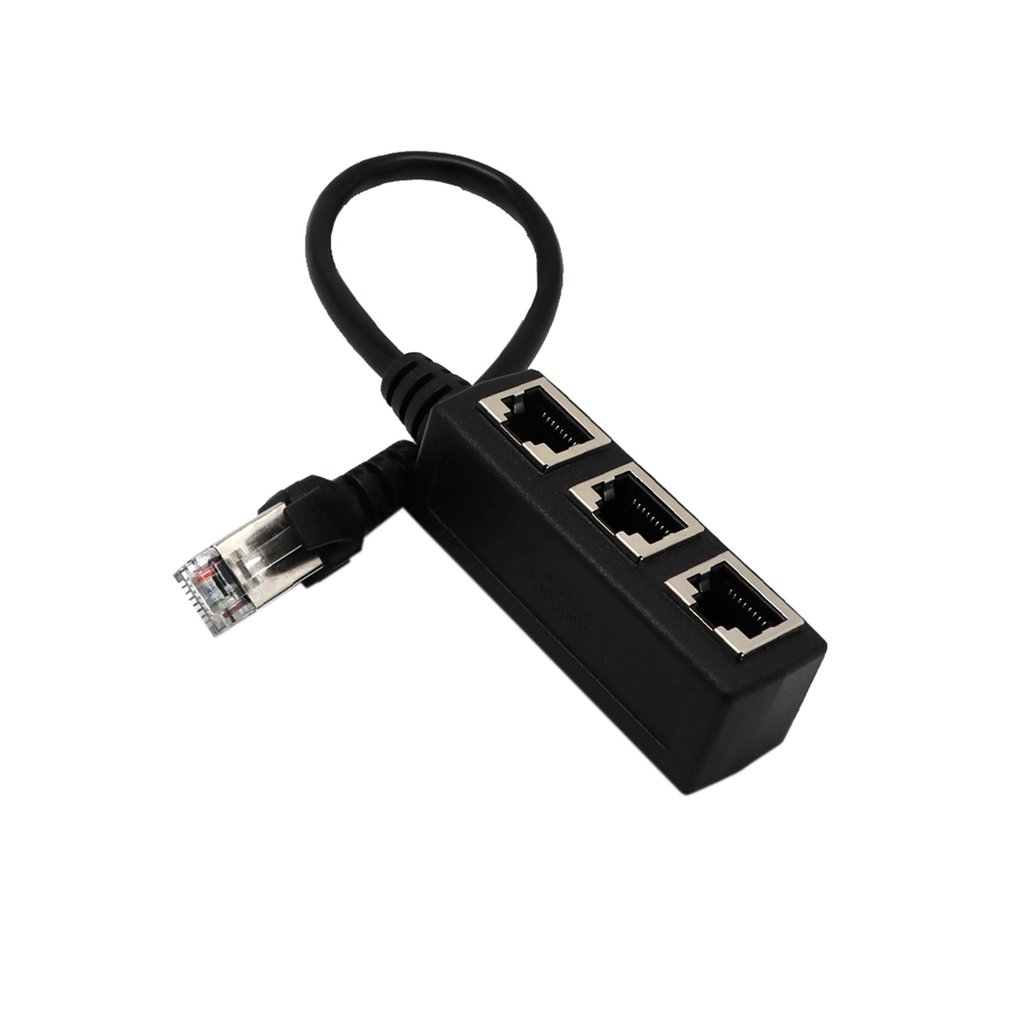 Splitter Ethernet RJ45 Cable Adapter 1 Male To 3 Female Port LAN Network Connector Wire Ethernet RJ45 Cable Adapter