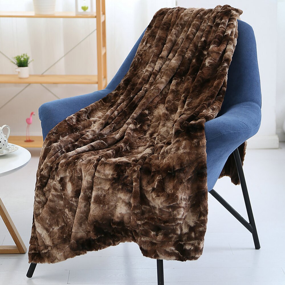130x16 0/160x200cm nouvelle fourrure douce couverture floue douce courte fausse fourrure jeter couverture tapis lit chaise canapé salon: Coffee / 160x200cm