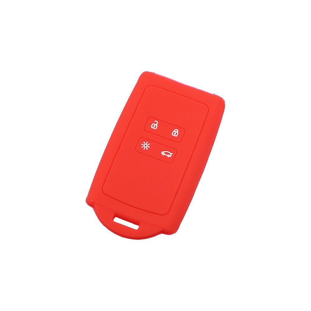 Silikone nøgle fob cover cover til renault talisman captur espace clio megane koleos scenic 4 card remote keyless: Opgrader rødt