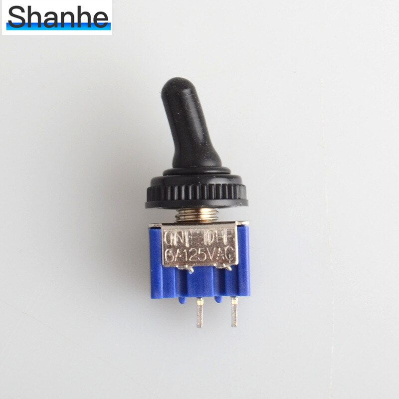 6mm toggle switch ON-ON 2pin With waterproof cover