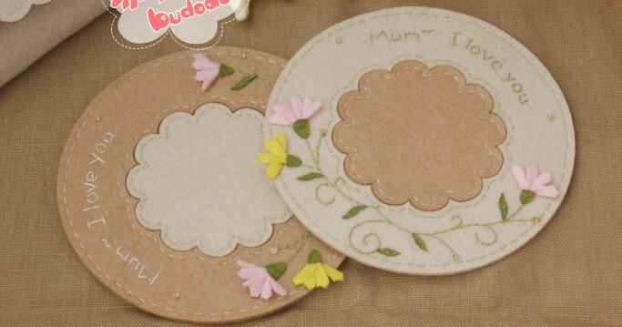 Carnation series Fabric Felt kit Non-woven cloth Craft DIY Sewing set Felt Handwork Material DIY needlework supplies: Coaster