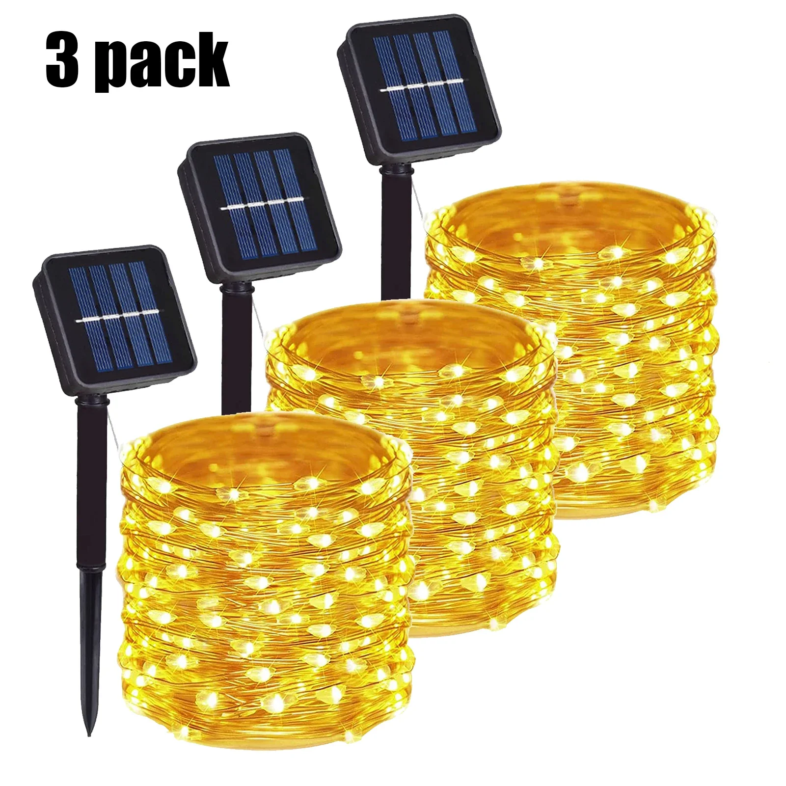 LED Solar String Light Outdoor Garden Fairy Lights Led Twinkle Waterproof Lamp for Christmas Party Decor 7m/12m/22m/32m/52m/102m: Sea Blue / 41-50W
