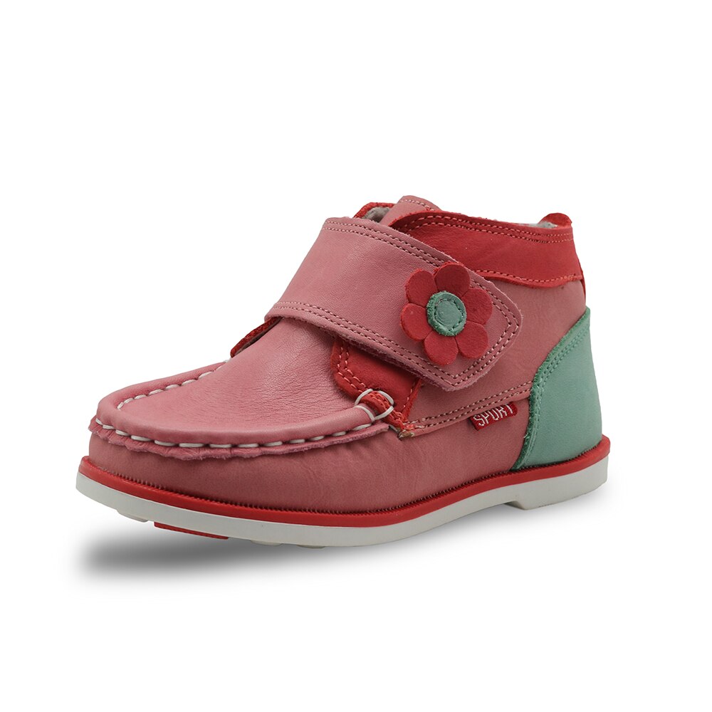 Apakowa Autunno Inverno Nuovo bambino Del bambino Delle Ragazze del Cuoio Genuino Stivali Alla Caviglia Scarpe per Bambini Antiscivolo Resistente martino Bambini Caldi della Scarpa Da tennis