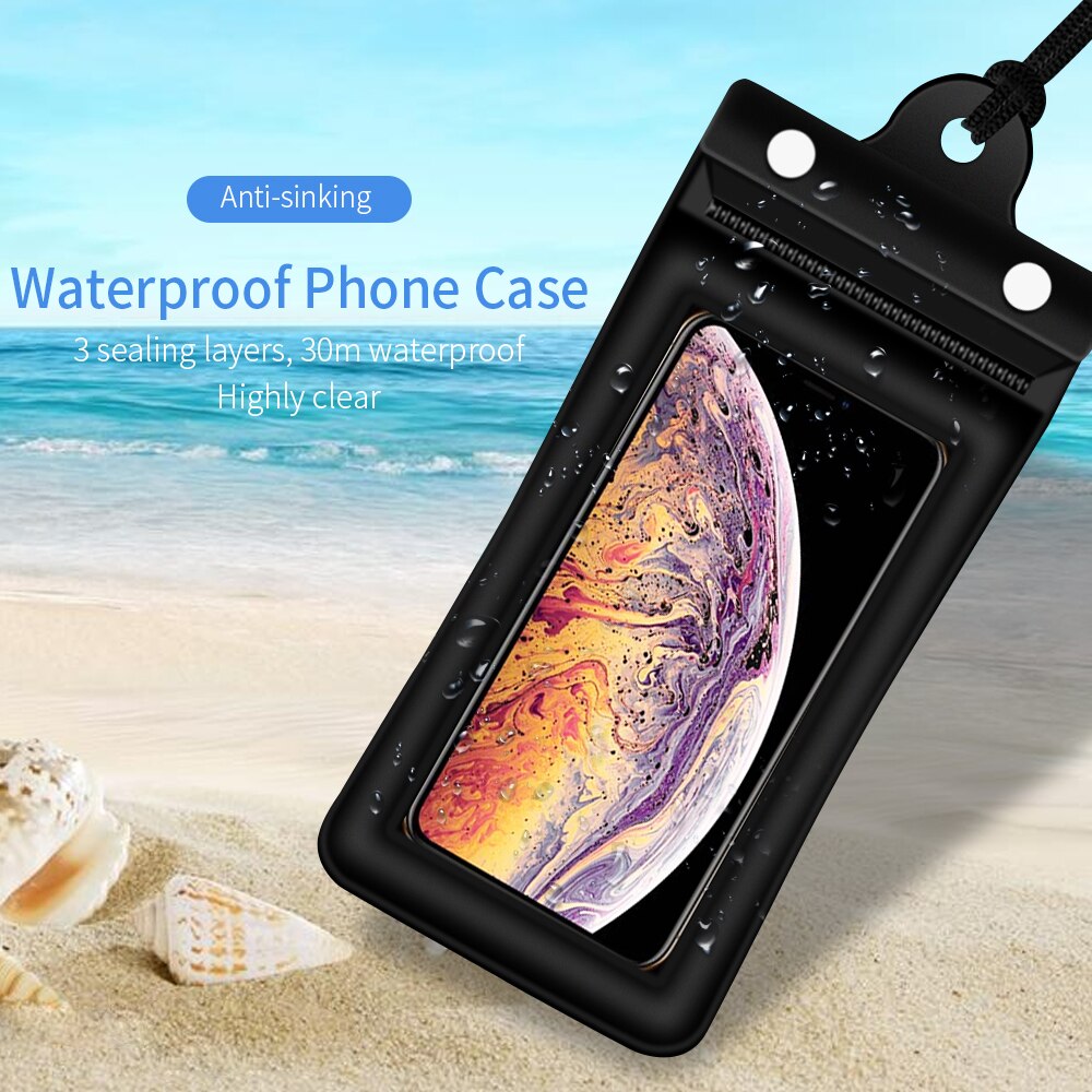 Essager Waterdichte Case Voor Iphone 11 Xiaomi Mi 8 Redmi Note 8 Beschermende Phone Bag Universele Zwemmen Water Proof cover