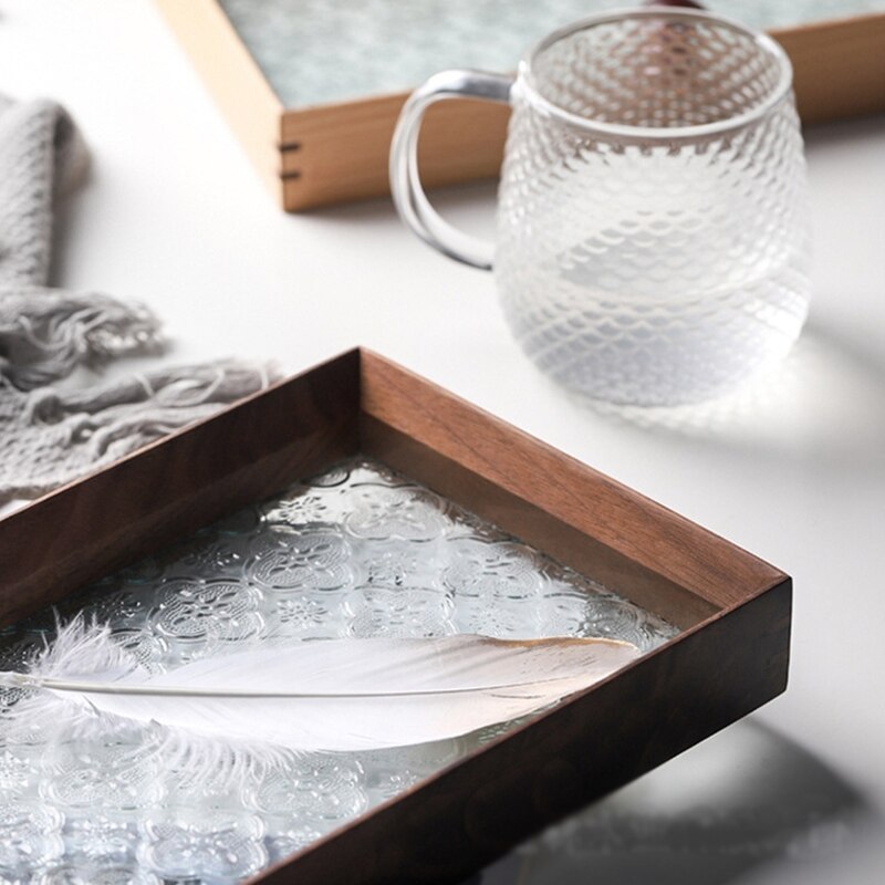 Begonia glas træ papirvarer skrivebord sæt skole skrivebord tilbehør kontor bakke skrivebord organisator stabelbare papirvarer sæt