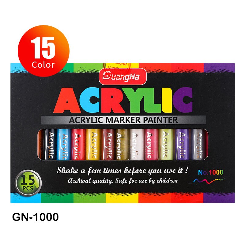 GN-1000 3mm Acrylic Paint Marker pen Detailed Mark... – Grandado