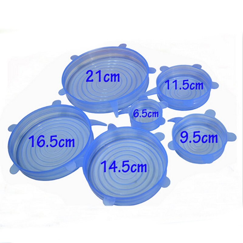 Reusable Food Packaging Cover Silicon Food Fresh-Keep Sealing Cap Vacuum Stretch Silicone Lids Kitchen Silicone Cover