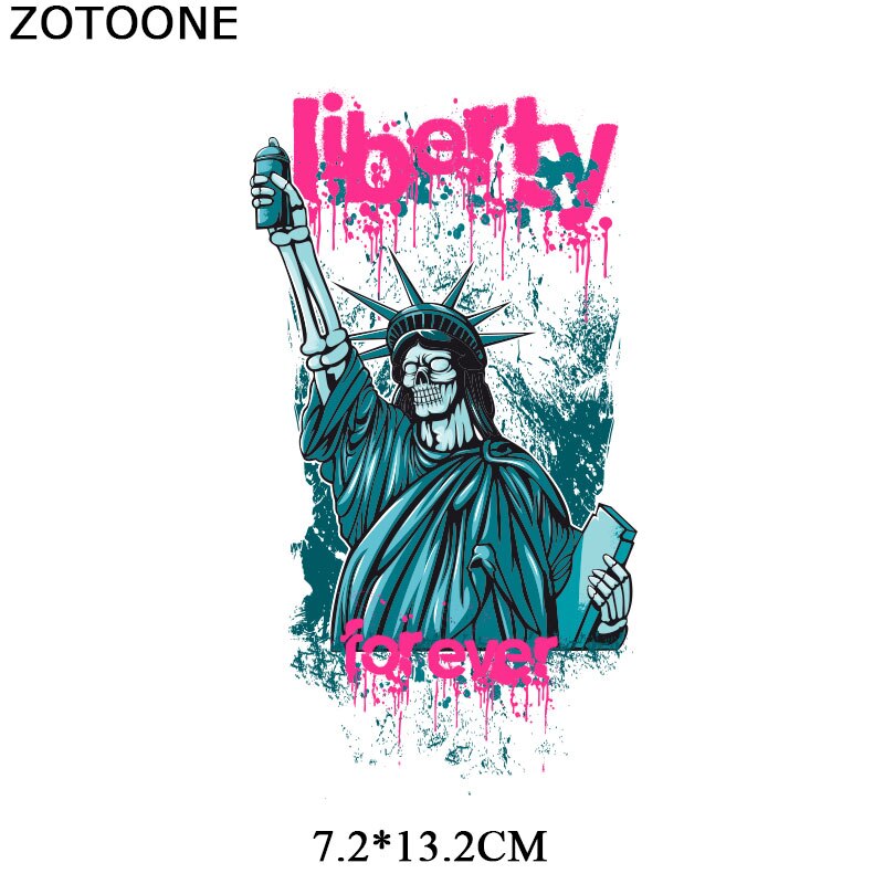 Zotoone Kleurrijke Londen Vrijheidsbeeld Patches Ijzer Op Transfers Voor Kleding T-shirt Diy Kids Camera Stickers Warmteoverdracht: ZT1417