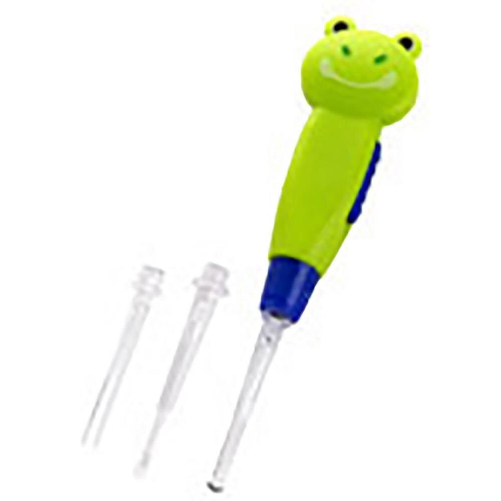 Ear Spoon Cleaning with LED Lighting Cute Cartoon Animal Detachable Earwax Remover Tool Safety Cleaner Spoon for Kids peel ears: Transparent