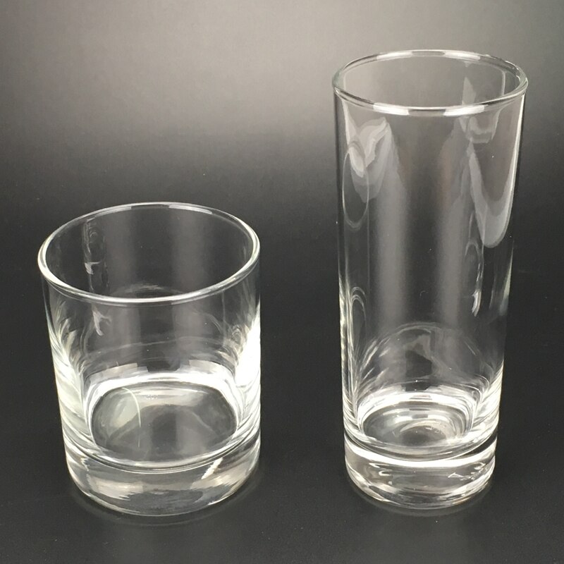 Thick Wall Straight Glass Beer Cup Juice Drink Heat Resistant Whisky Glasses Transparent Thick Bottom Party Tumblerful