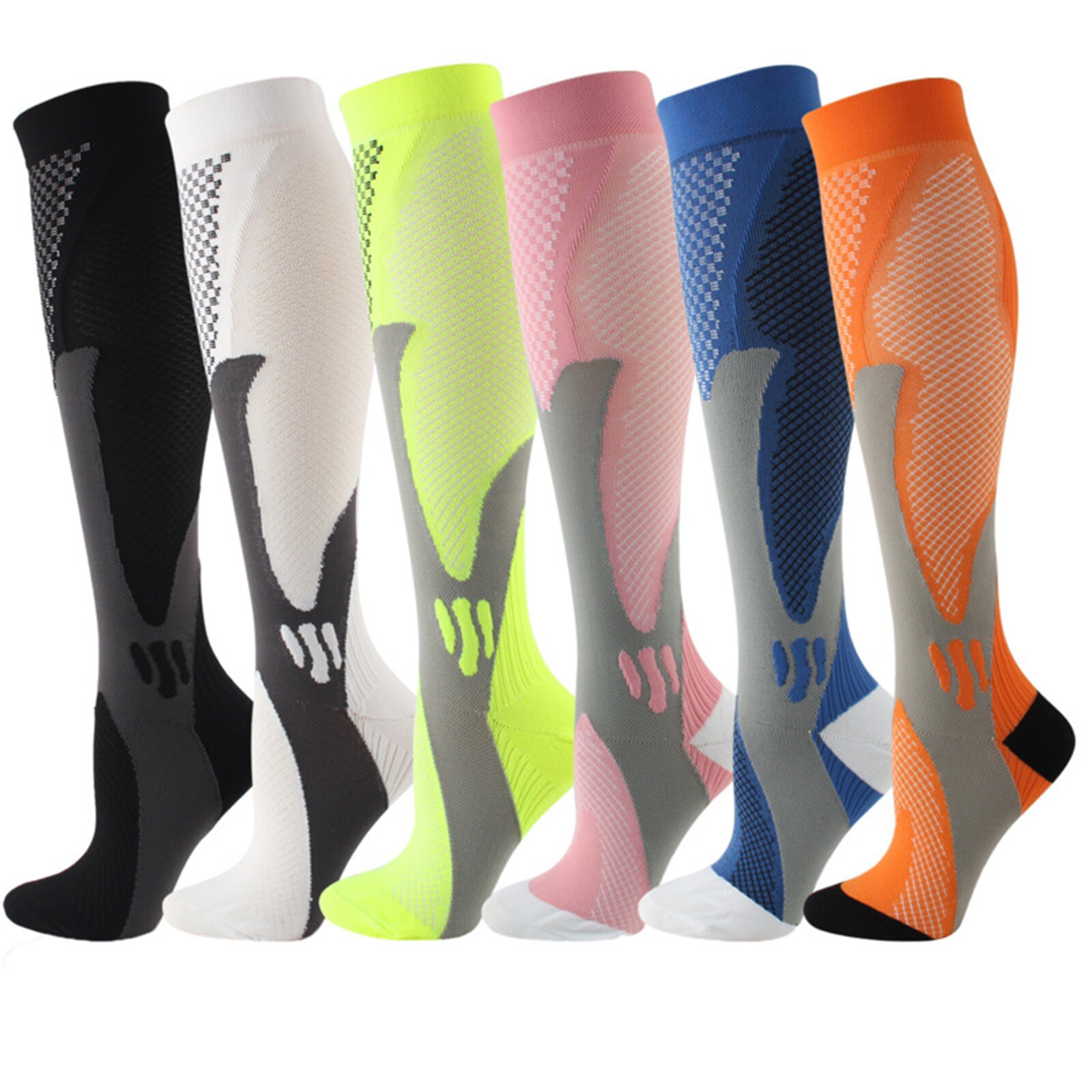 Sports Compression Socks for Men and Women, Outdoor Sports Socks for Crawl, Rope Climbs and Half Marathons