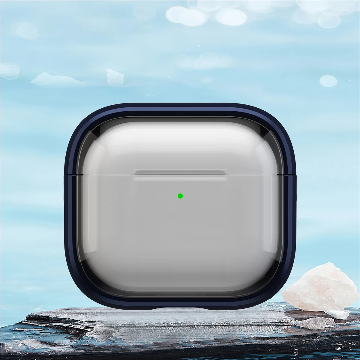 Skyddande fodral för hörlurar till airpods 1/2/3/4/  och airpods pro och airpods pro 2 , sött vikbart, stötsäkert fodral med stativ: Xs / Mörkblå
