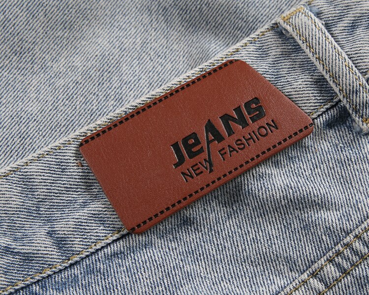 Jeans-Etikett in Lagerbier/PU/karte Stichworte Universal- Jeans leder Patch etiketten gute leder Etikett für Jeans 100 teile/los: Schwarzes Nickel