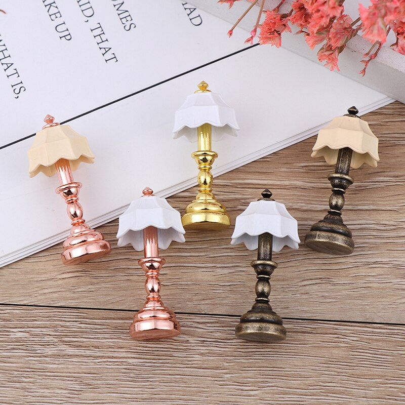 Lamp Miniatures Dollhouse Toy Miniature 1:12 Table Lamp Doll House 1/12 Scale Miniatures Accessories Mini Multi Styles