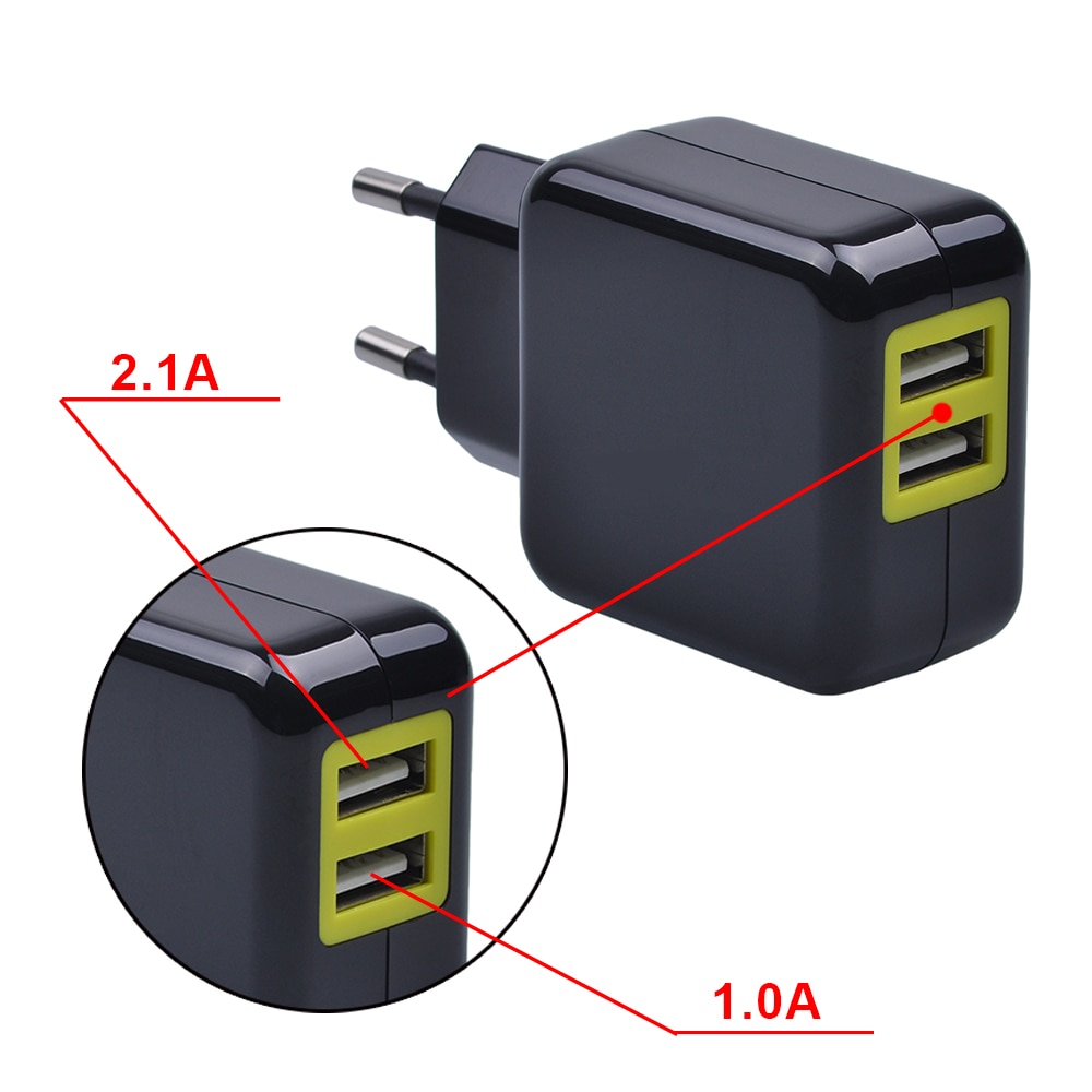 Durapro 2 Usb-poort Opladen All In One Universal Travel Wall Charger Ac Power Us Eu Plug Adapter Adapter