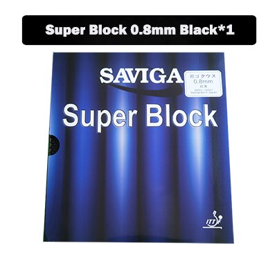 Dawei Saviga Super Blok Ox Tafeltennis Rubber Lange Pips Ping Pong Rubber Zonder Spons Super Verdediging: 0.8mm BLACK